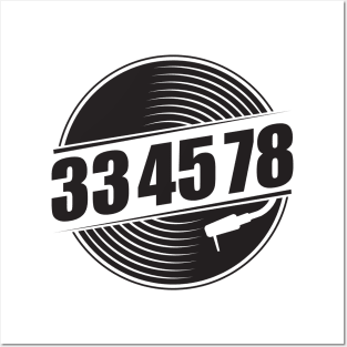 33 45 78 RPM Record & Vinyl Lovers Gift graphic Posters and Art